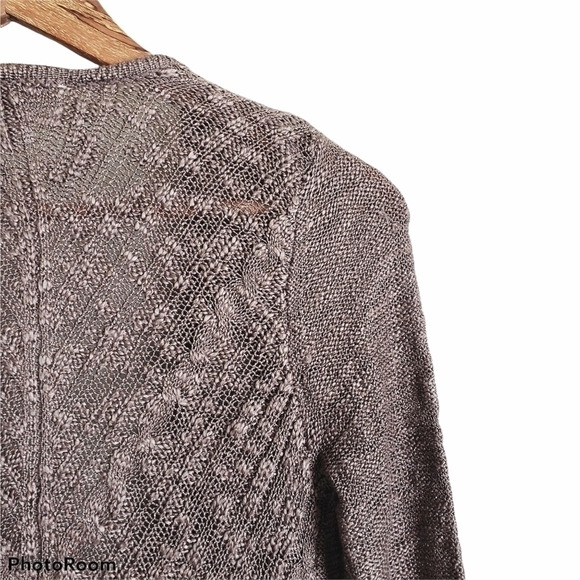 Casual brown knit open cardigan size XS - Picture 6 of 9